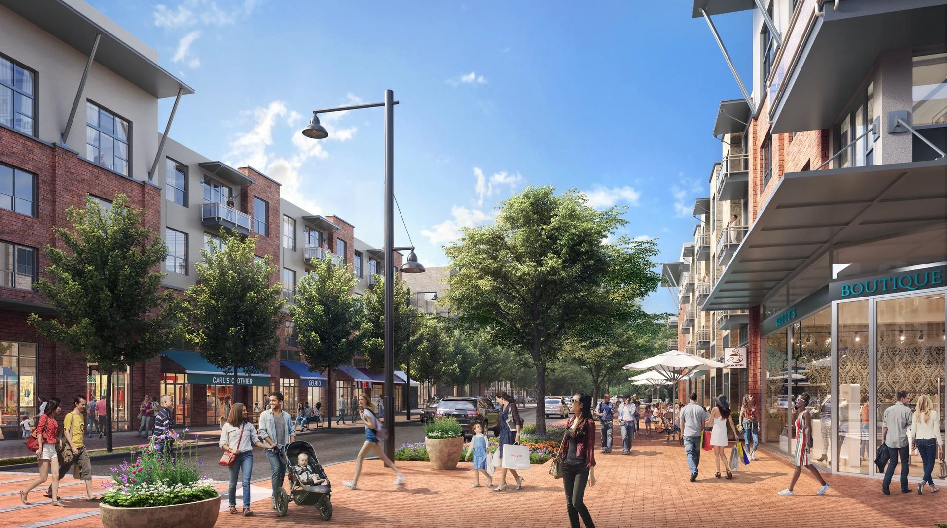 Bell District shops and streetscape