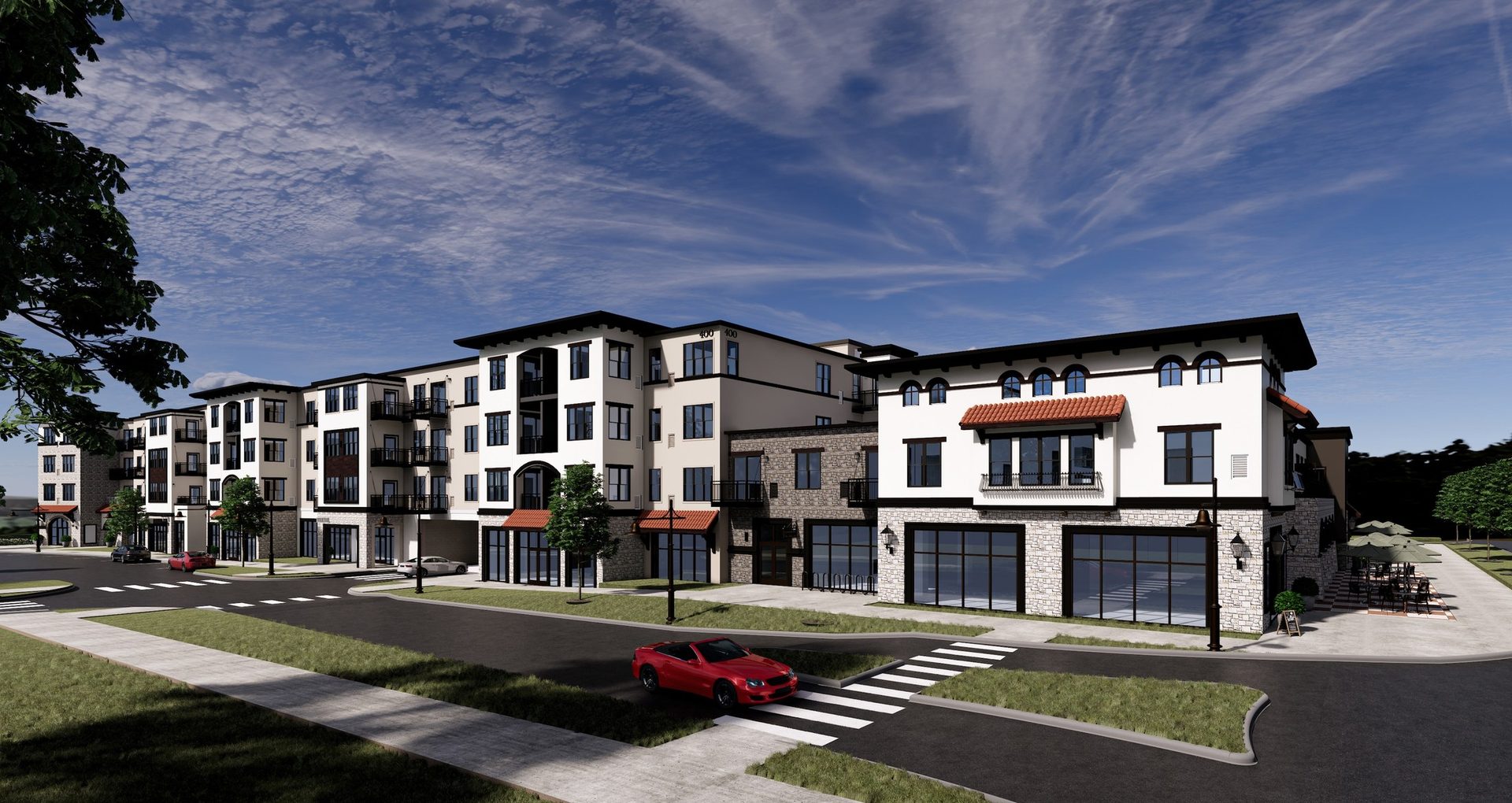 Rendering of Hayden Grove at Bell District from West Park Street